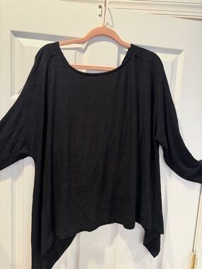 1. State Black Textured Scoop-Neck Tunic